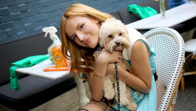 Bella Thorne and her dog